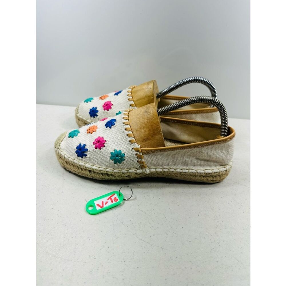 Kids Canvas Espadrilles with Multicolor Flower Accents